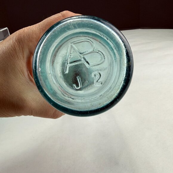 Vintage AB CO Aqua Bale Top Bottles Set Of 2 - Picture 7 of 13